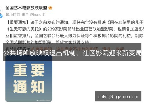 公共场所放映权退出机制,社区影院迎来新变局 公共场所放映权退出机制,社区影院迎来新变局